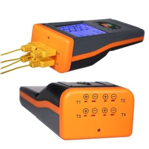 دیتالاگر چهار کاناله GLP پرتابل AZ 88594 با قابلیت ثبت دما در چند نقطه و هشدار مجزا برای هر کانال